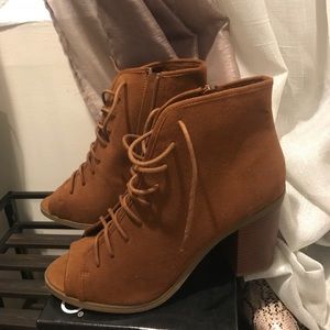 Fall Faux Suede Booties -Sz 10